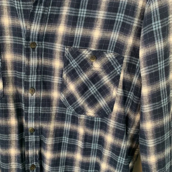 Arizona Jeans Blue Plaid Button Up Size Medium - Picture 3 of 6